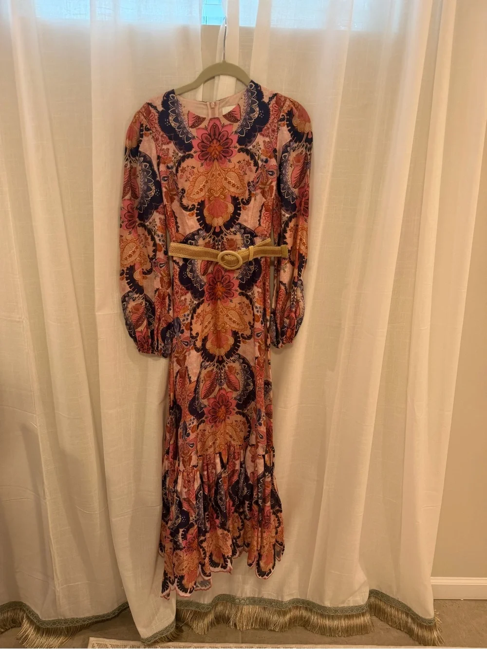 Zimmermann Laurel Long-sleeve Embroidered Midi Dress - Picture 6 of 9